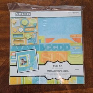 Colorbok Page Kit Scrapbook Embellishments Beach‎ Sun Tropical Vacation Crafting